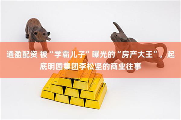 通盈配资 被“学霸儿子”曝光的“房产大王”，起底明园集团李松坚的商业往事