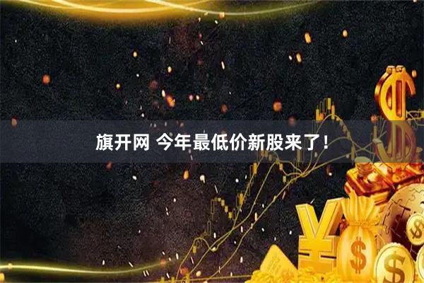 旗开网 今年最低价新股来了！