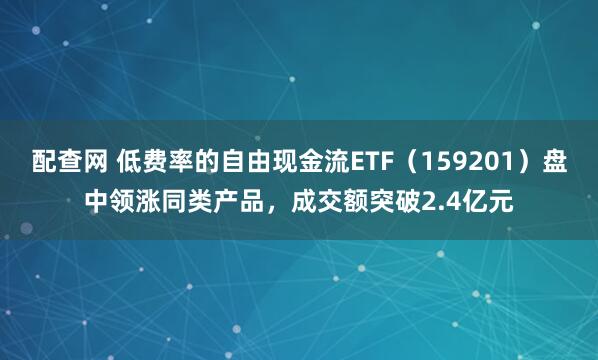 配查网 低费率的自由现金流ETF（159201）盘中领涨同类产品，成交额突破2.4亿元